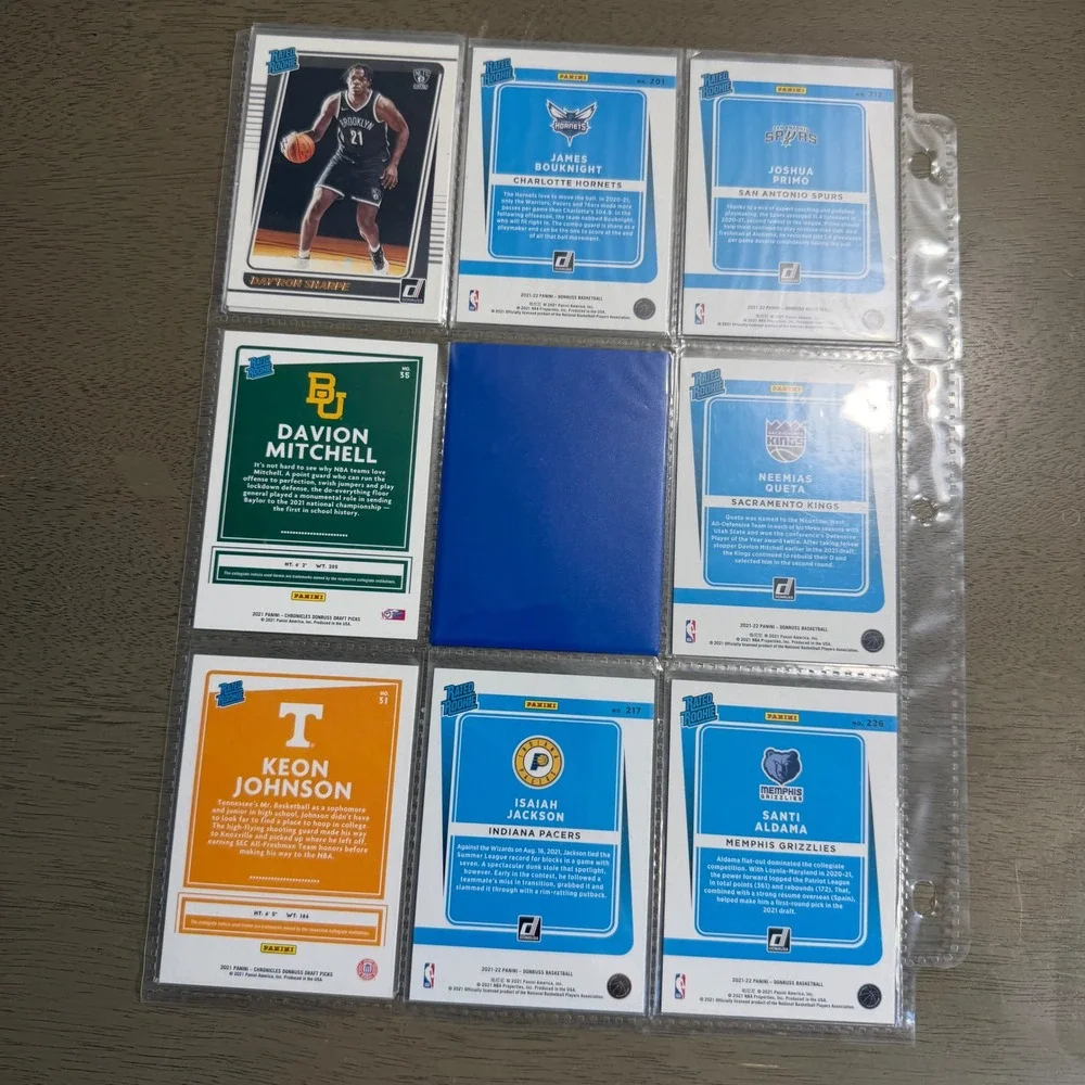 9 Card 2021-22 Panini Donruss Rated Rookie Lot Jalen Green Jalen Suggs Mitchell